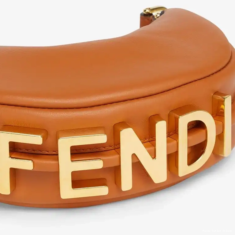 Affordable Leather Brown Nano Hobo Bag Fendigraphy Fendi In Calf 0703